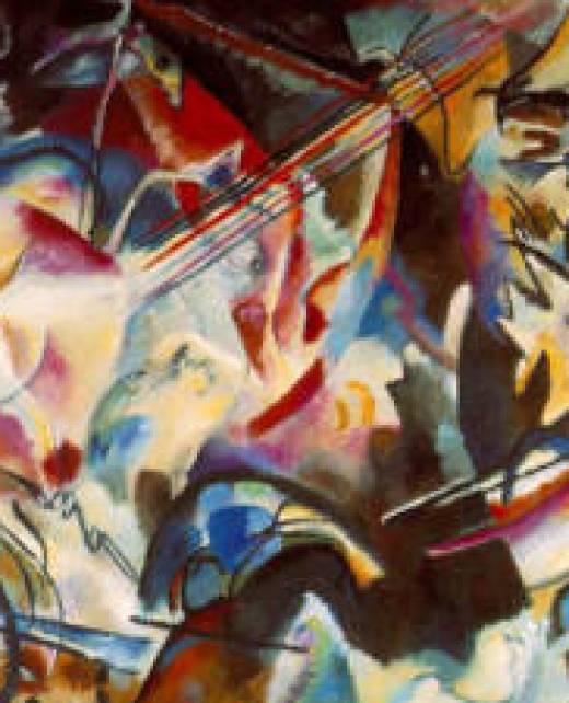 First abstract water color by Kandinsky